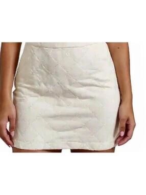Quilted Bottoms Short skirt Ivory White Minimalist Size 6